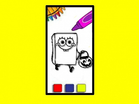 SpobgeBob Halloween Coloring Book